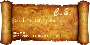 Czmór Sándor névjegykártya