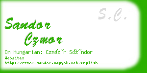 sandor czmor business card